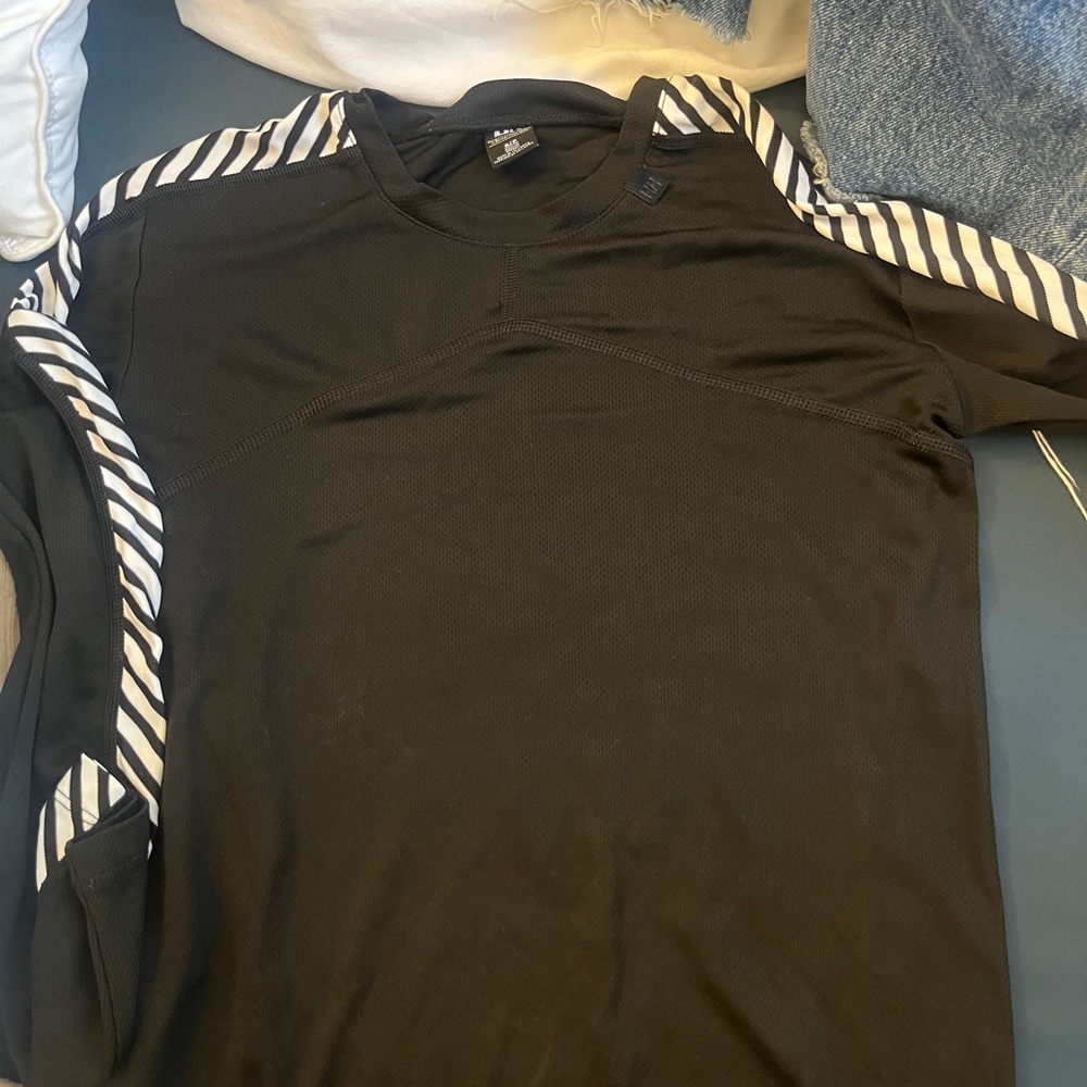 Helly Hansen Black and White Long Sleeve Tee